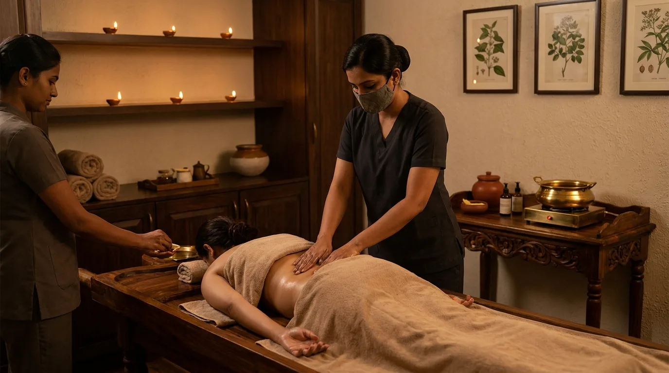 Basthi medicated enema therapy Panchakarma treatment at Seth Arana Ayurveda Hospital Sri Lanka