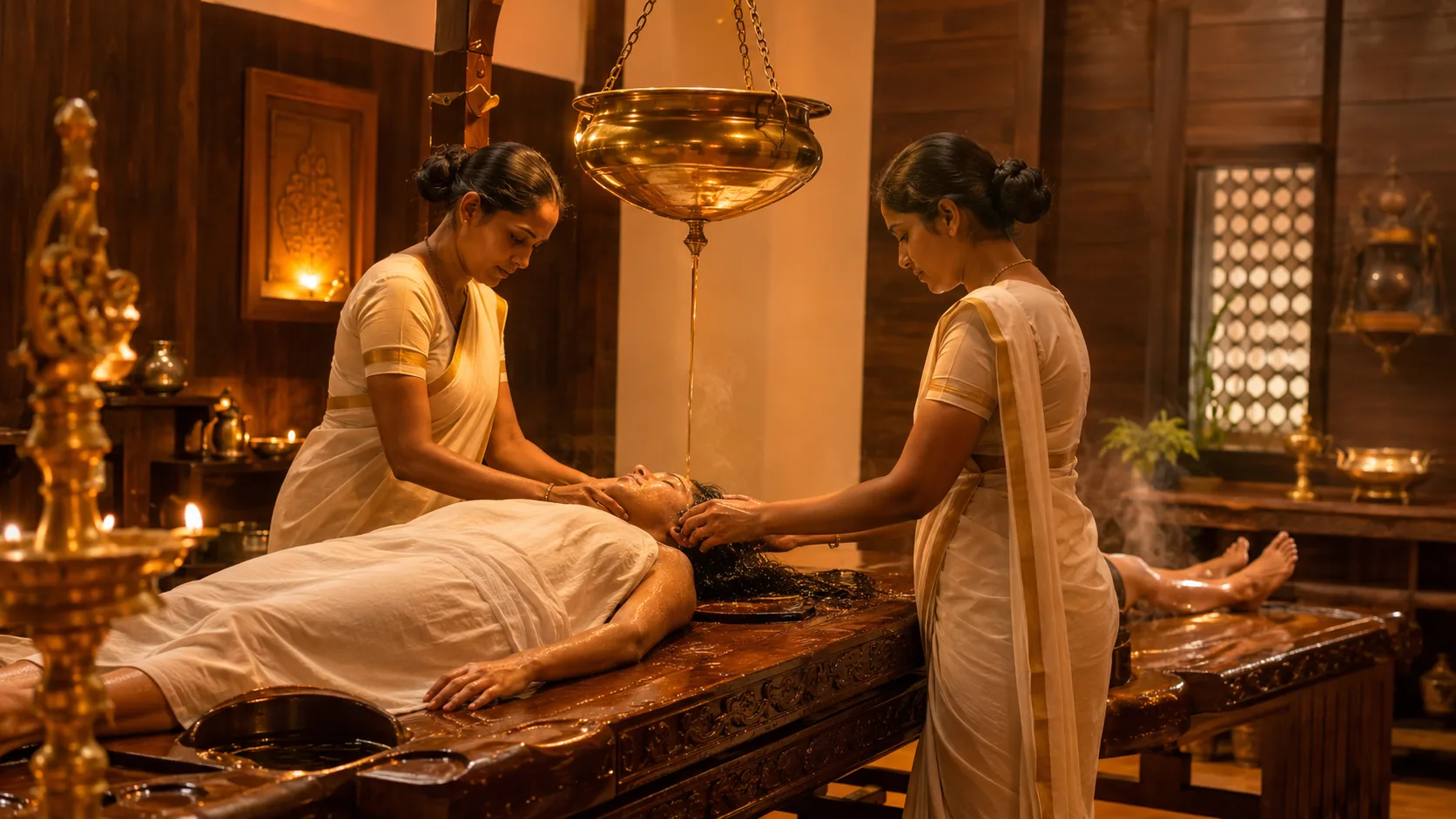 Sarvangadhara therapy