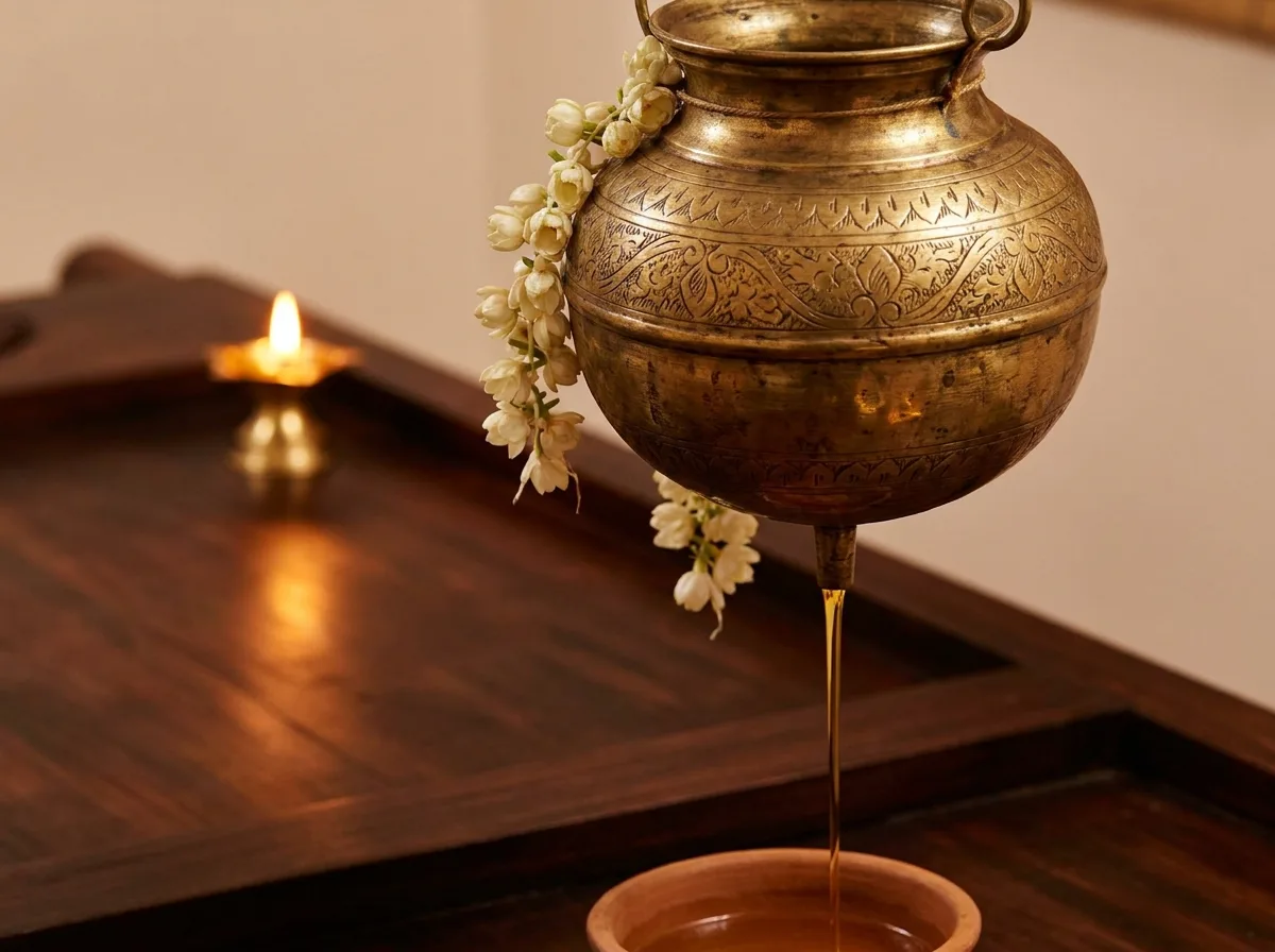 Shirodhara therapy