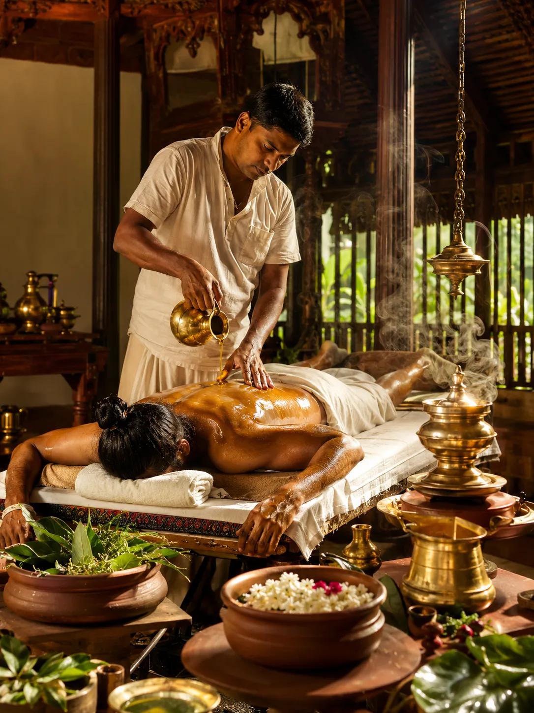 Traditional Ayurvedic treatment at Seth Arana